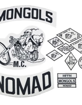13pcs/set Mongols Nomad MC Iron On Embroidered Patch For Clothes
